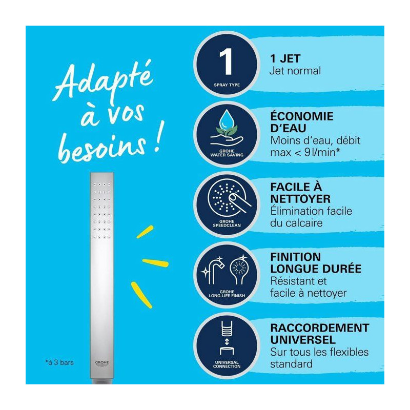 1-spray hand shower - 9.5l - GROHE