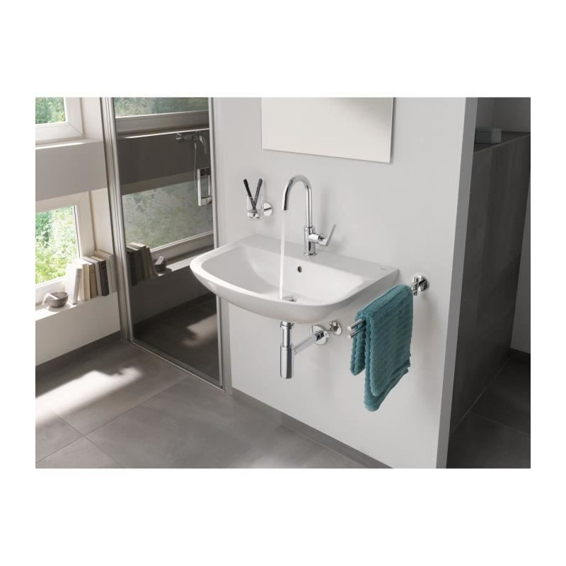 Bathroom faucet - GROHE Start Flow - Single lever mixer - Size L - Chr