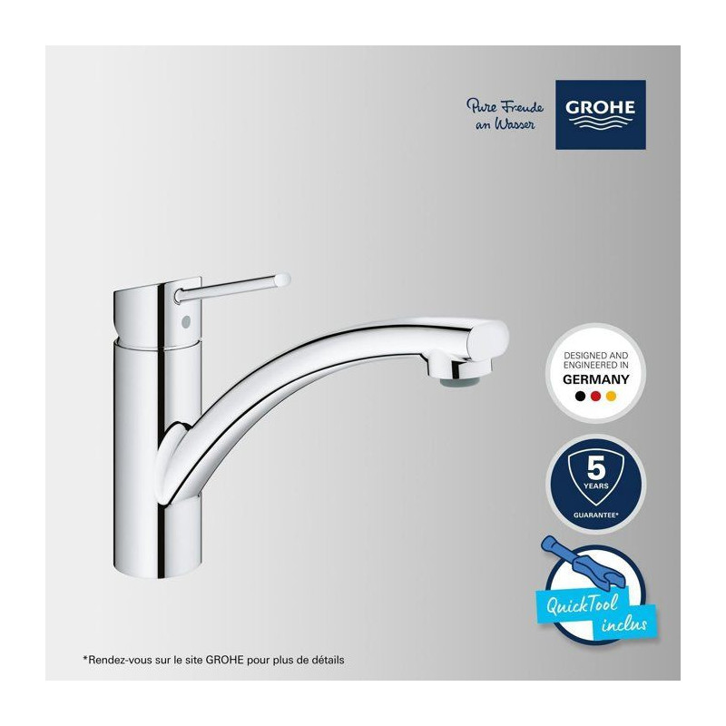 GROHE TAP STEM SWIFT KITCHEN, MONOCMAND MIXER WITH EC ECONIVED WATER M