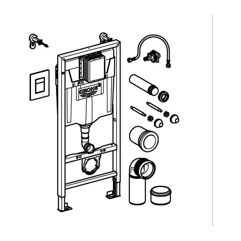 Solido 3 in 1 pack for WC - Installation height 1.13m - GROHE - 38811K