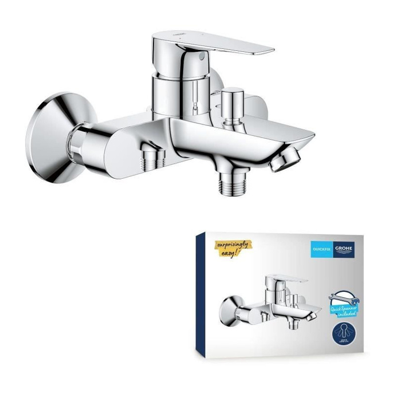 Grohe Mixer Monocomande Bath / Shower, Start Edge, Faucet with Mousseu
