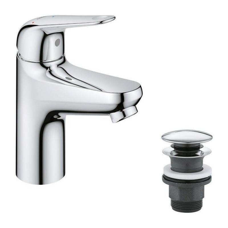 Single-lever basin mixer - GROHE Swift - 24323001 - Chrome - Size S -