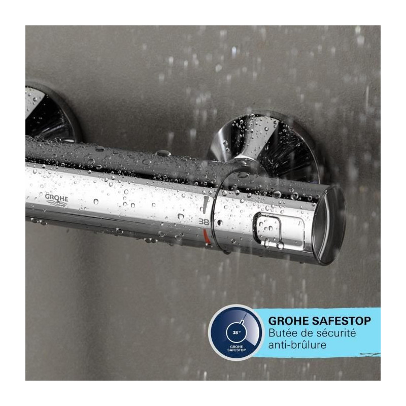 Shower column with thermostatic mixer - Water saving - GROHE Vitalio C