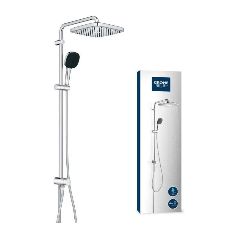 Shower column with manual diverter - Water saving - GROHE Vitalio Comf