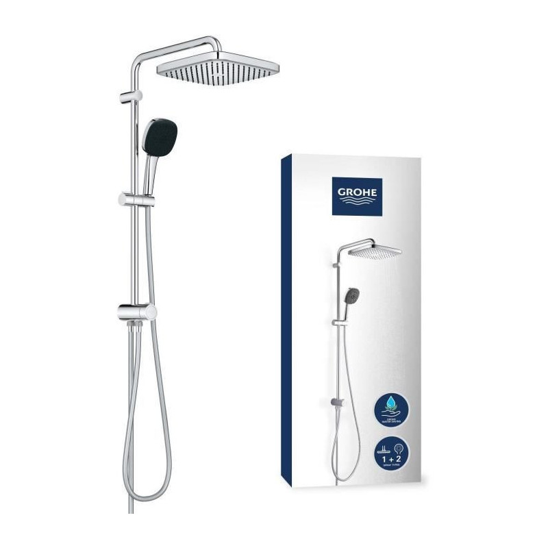 Shower column with manual diverter - Water saving - GROHE Vitalio Comf