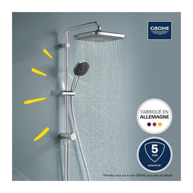 Shower column with manual diverter - Water saving - GROHE Vitalio Comf