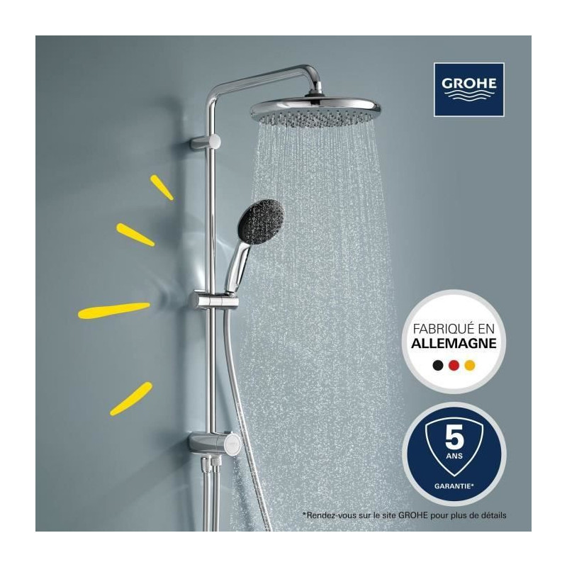Shower column with manual diverter - Water saving - GROHE Vitalio Star