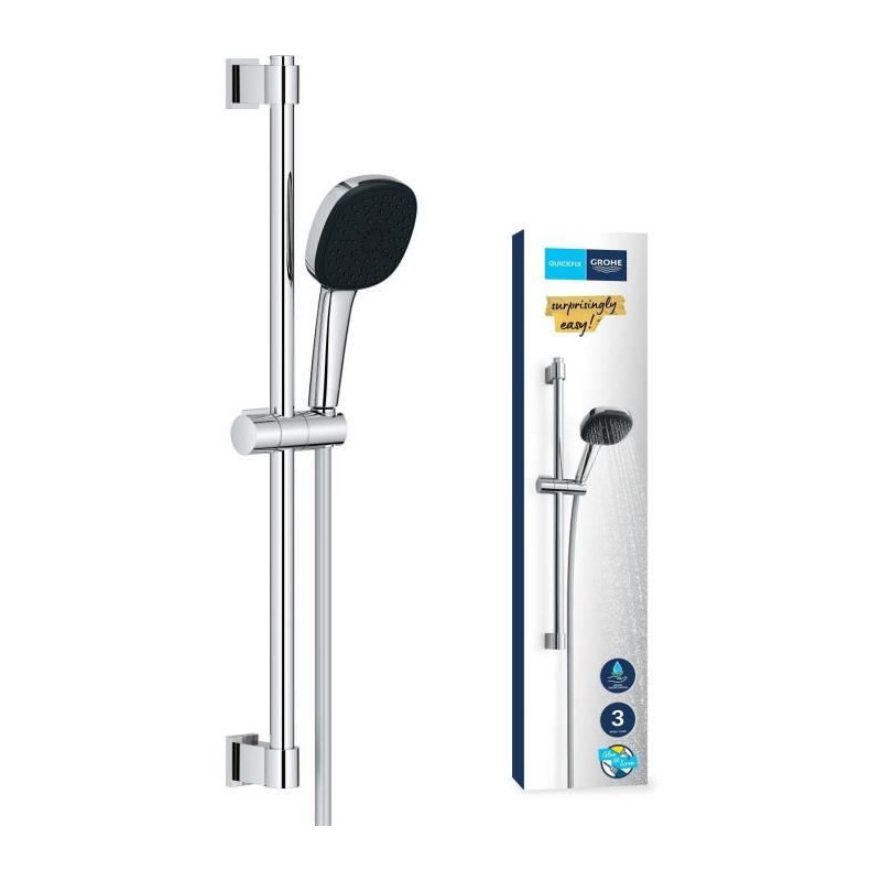Shower set with 3 jets shower head, bar and flexible hose - GROHE Vita