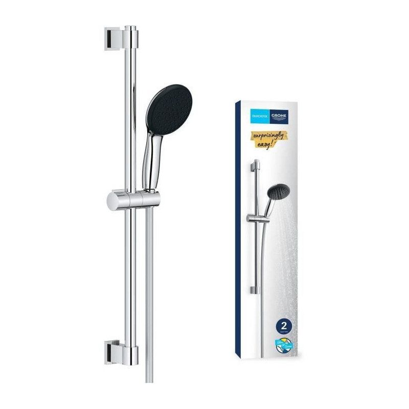 Shower set with 2 jets shower head, 60cm bar and flexible hose - GROHE