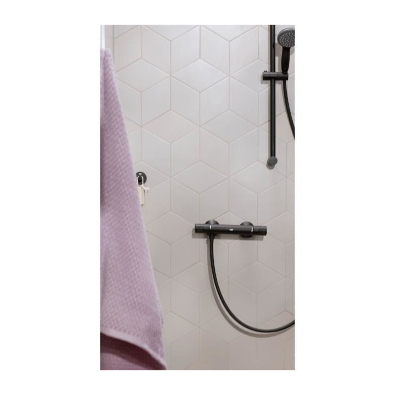 Thermostatic shower mixer - GROHE Precision Start - Matt black - Water