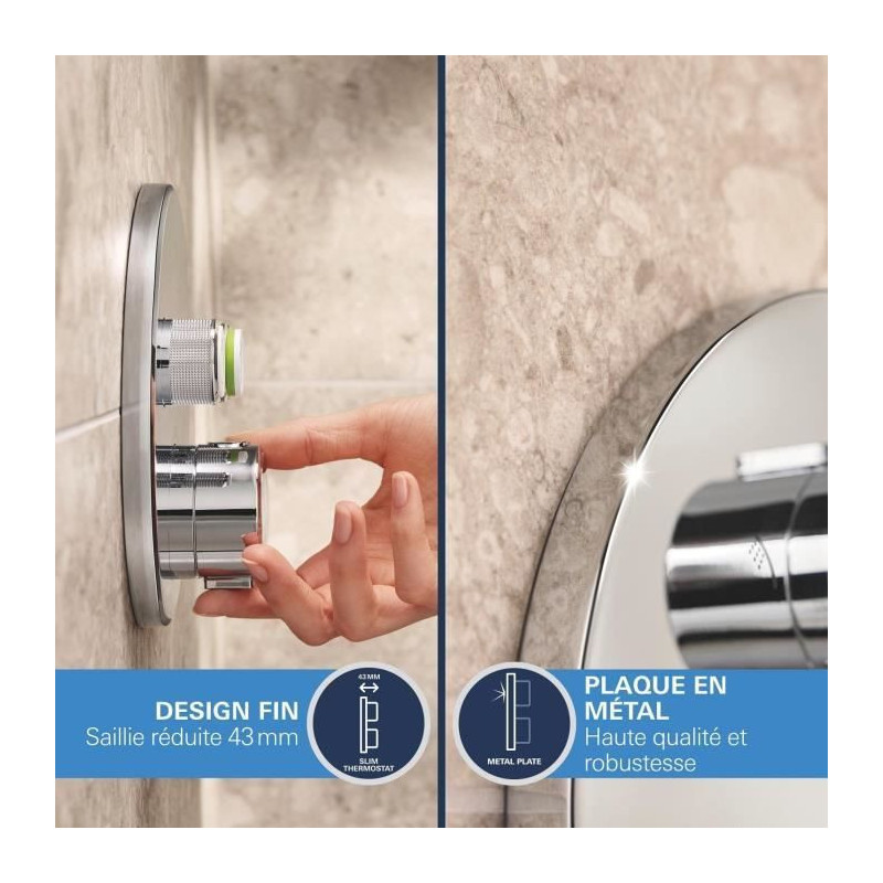 Built-in shower set - All jet types - Thermostatic mixer - GROHE - 348