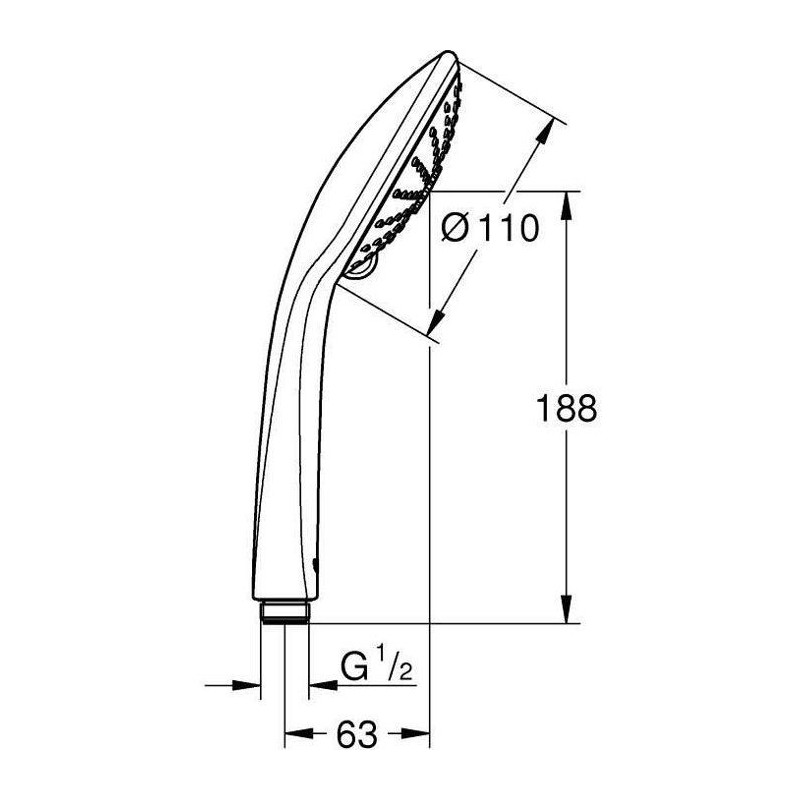 GROHE - 3-spray hand shower