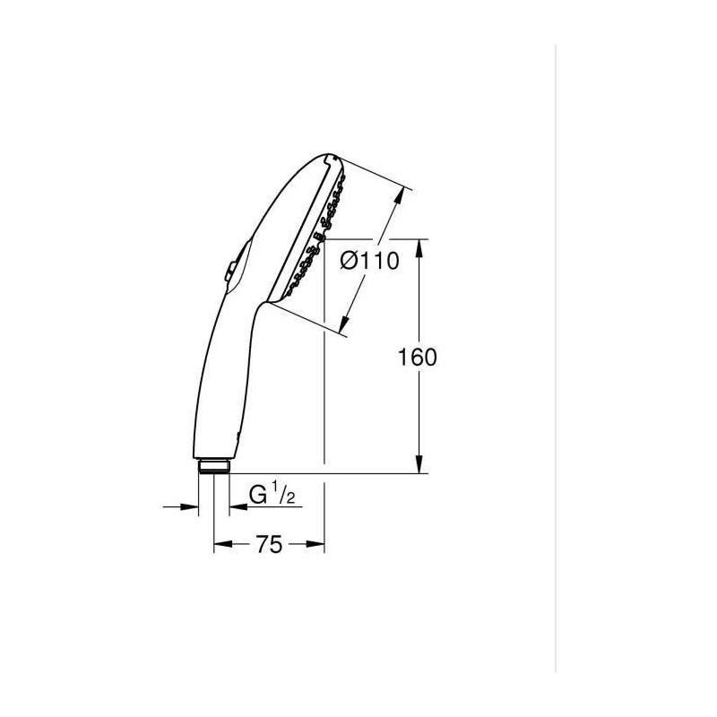 Shower head - GROHE Vitalio Start 110 27946001 - 2 jets (Rain/Stimulat