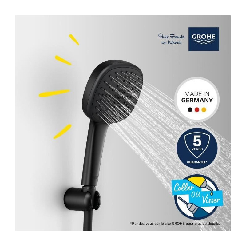 Shower set with 2 jets shower head, holder and hose - GROHE Vitalio Co