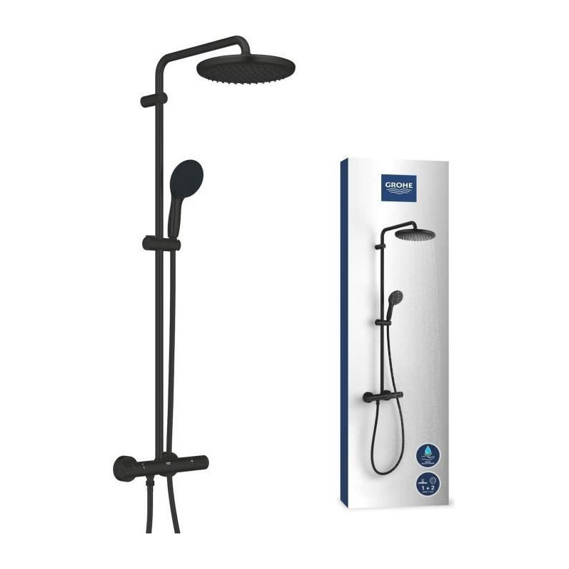 Shower column with thermostatic mixer - Water saving - GROHE Vitalio S