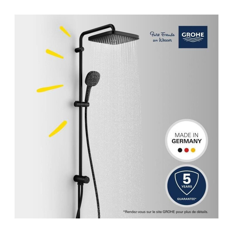 Shower column with manual diverter - Water saving - GROHE Vitalio Comf