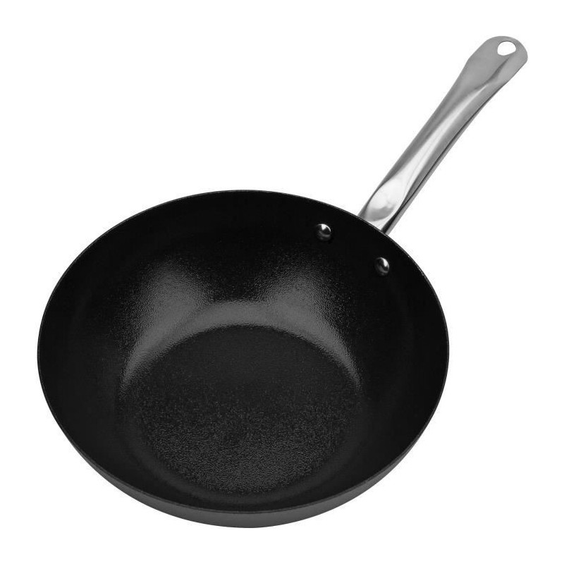 Carbon steel wok - GSW - AVANTI - 28 cm - Induction