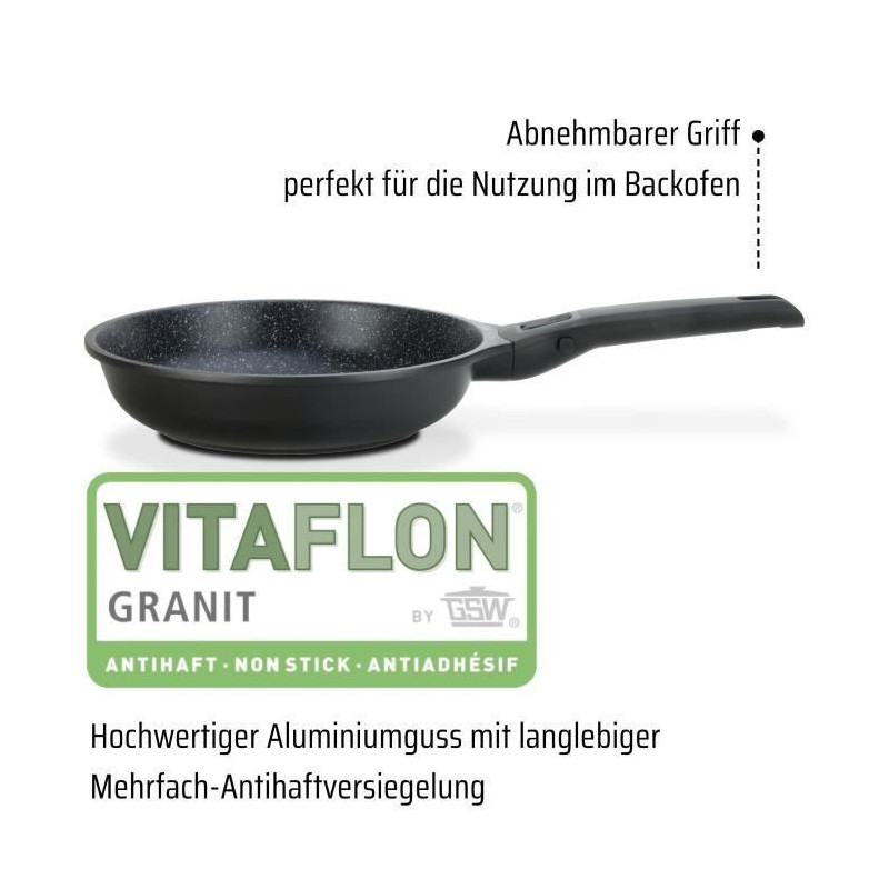 Cast aluminum wok - GSW - EASY CLICK - 28 cm - Induction