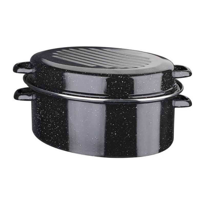 Enameled steel casserole dish - GSW - Daubiere Email - 32 cm - Oval -