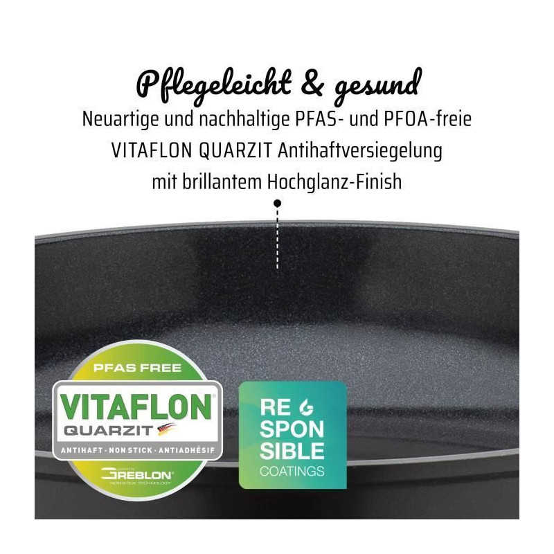 Cast aluminum frying pan - GSW - NATURAL FIT - 20 cm - 100% recycled w