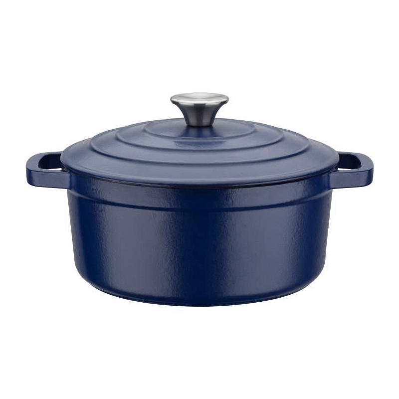 GSW - Blue Magic - Stockpot - Ø 24 cm - Cast iron - Blue - All heat s