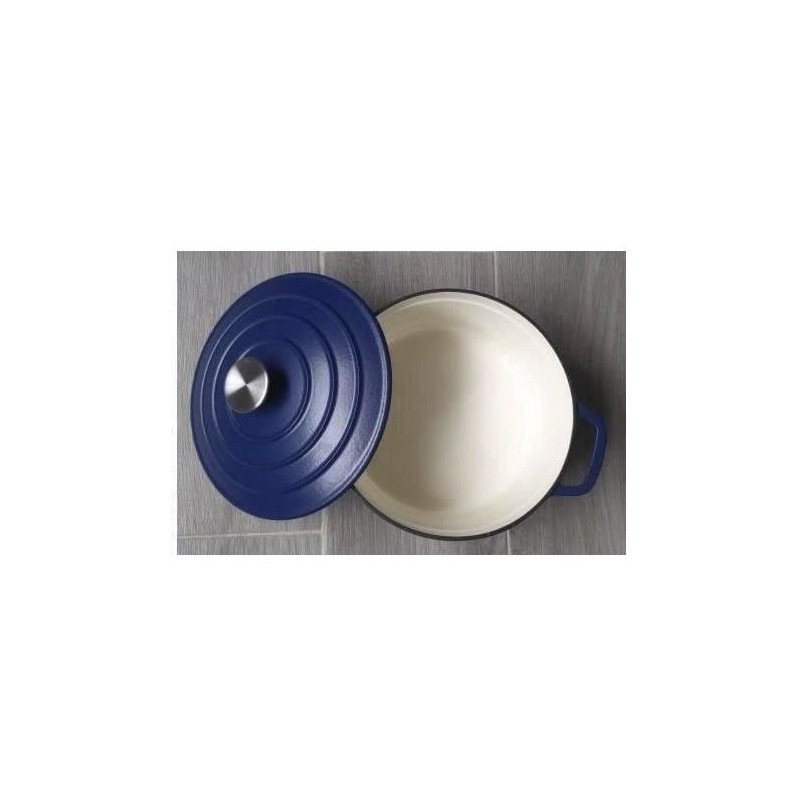 GSW - Blue Magic - Stockpot - Ø 24 cm - Cast iron - Blue - All heat s
