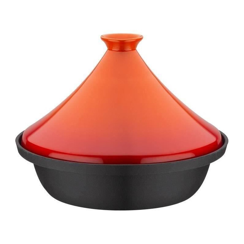 Solid cast iron tagine - GSW - 30 x 22 cm - Ceramic lid - Induction -