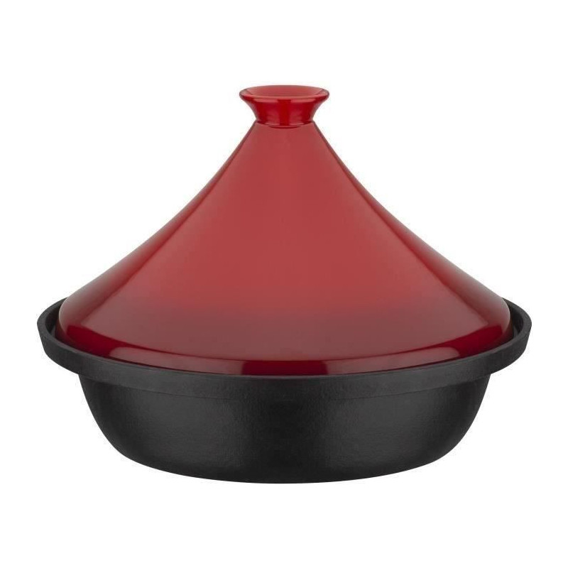Solid cast iron tagine - GSW - 30 x 22 cm - Ceramic lid - Induction -