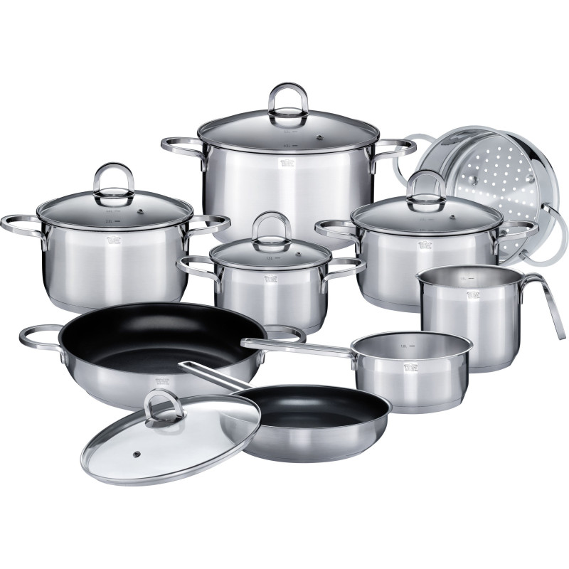 GSW Alara - Stainless steel cookware set 14 pieces - All heat sources