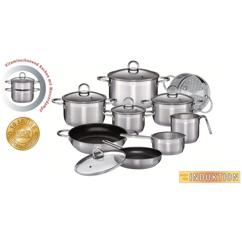GSW Alara - Stainless steel cookware set 14 pieces - All heat sources