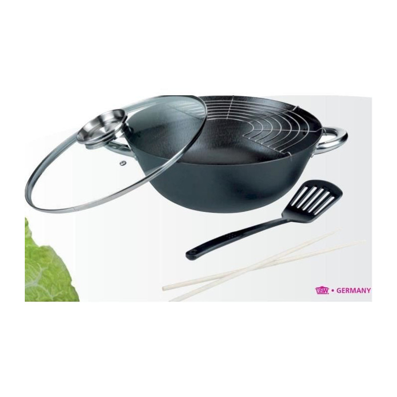 5-piece multi-function wok - GSW - 860956 - Cast steel - 32 cm - Suita
