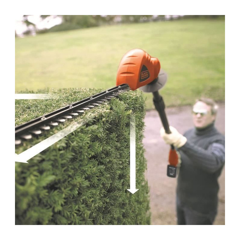 Black+Decker Long-range hedge 43 cm 18v 2 Ah GTC1843L20-QW-Shaped blad