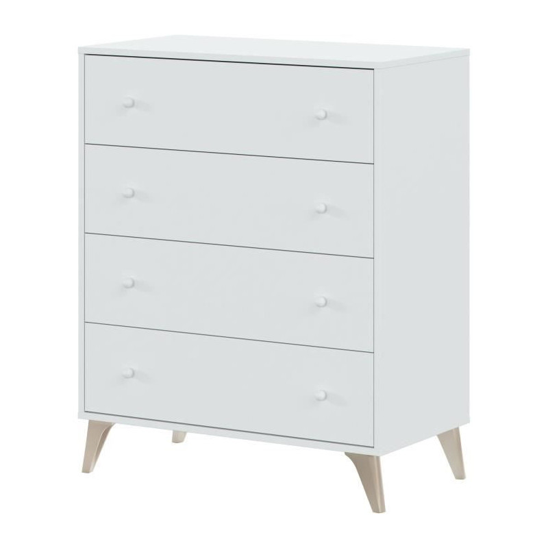 Chest of drawers - Sweet - 4 drawers - White - 95 x 77.5 x 40 cm