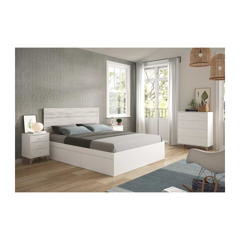 Chest of drawers - Sweet - 4 drawers - White - 95 x 77.5 x 40 cm