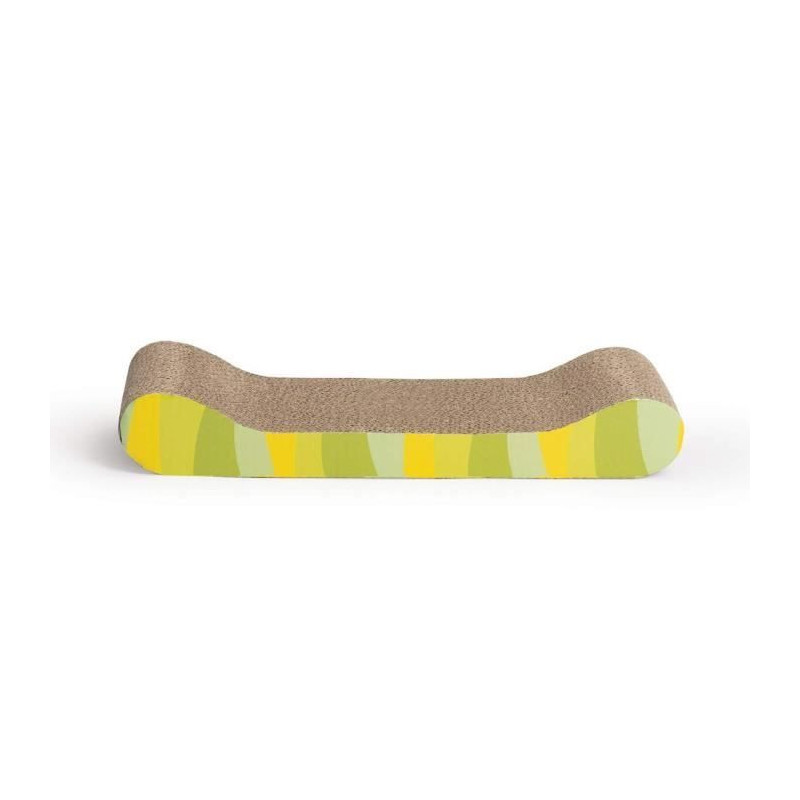 Corrugated cardboard scraper 49x22x75 cm zebra green