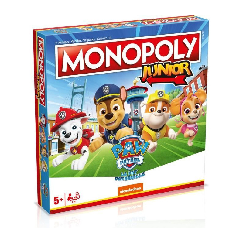 Monopoly Junior Paw Patrol - Board game - WINNING MOVES - Monopoly jun