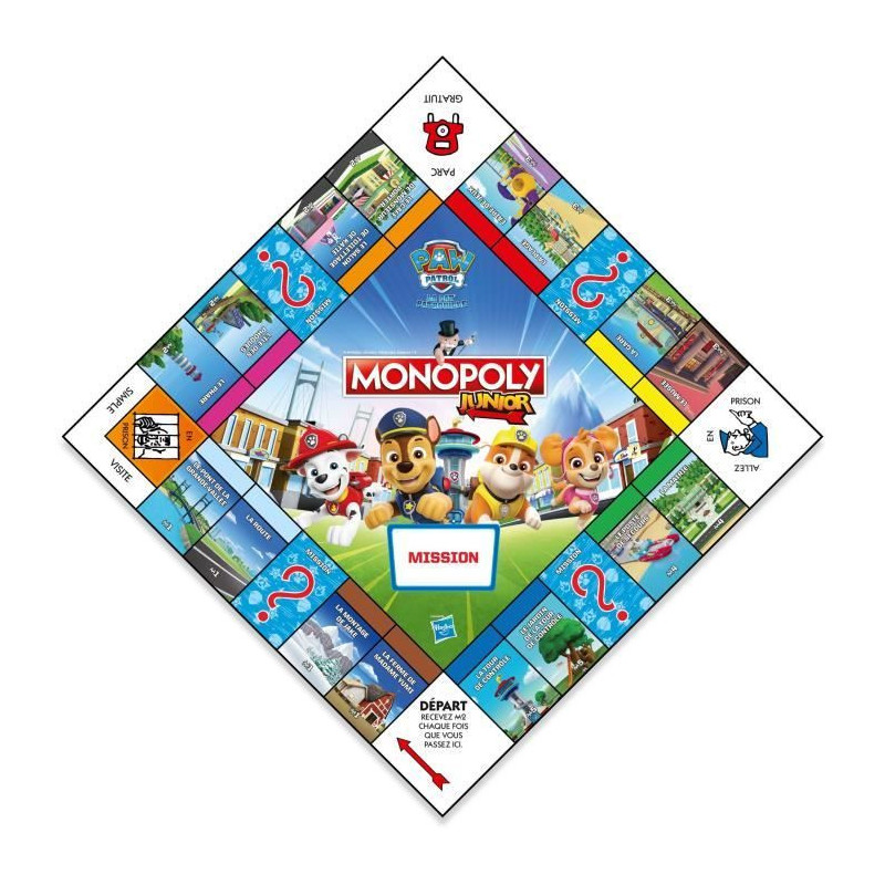 Monopoly Junior Paw Patrol - Board game - WINNING MOVES - Monopoly jun