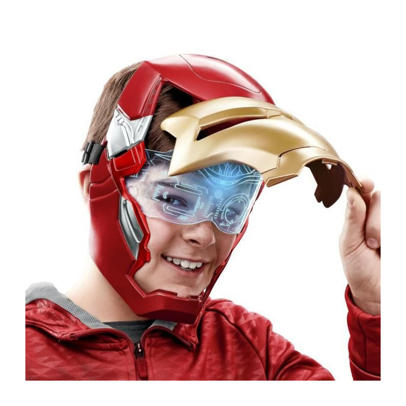 Iron Man electronic mask with moving visor, with light effects, For ch
