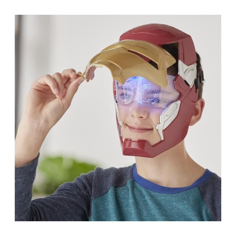Iron Man electronic mask with moving visor, with light effects, For ch