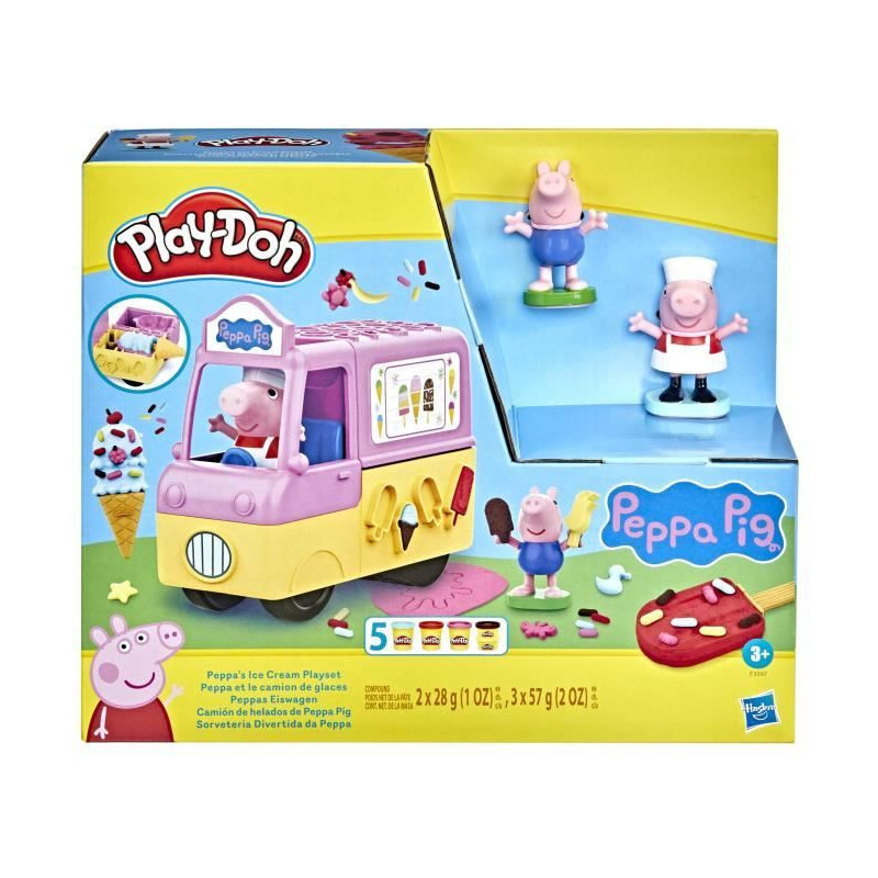 Play-Doh Peppa and the Ice Cream Truck, Peppa and George Figures and 5