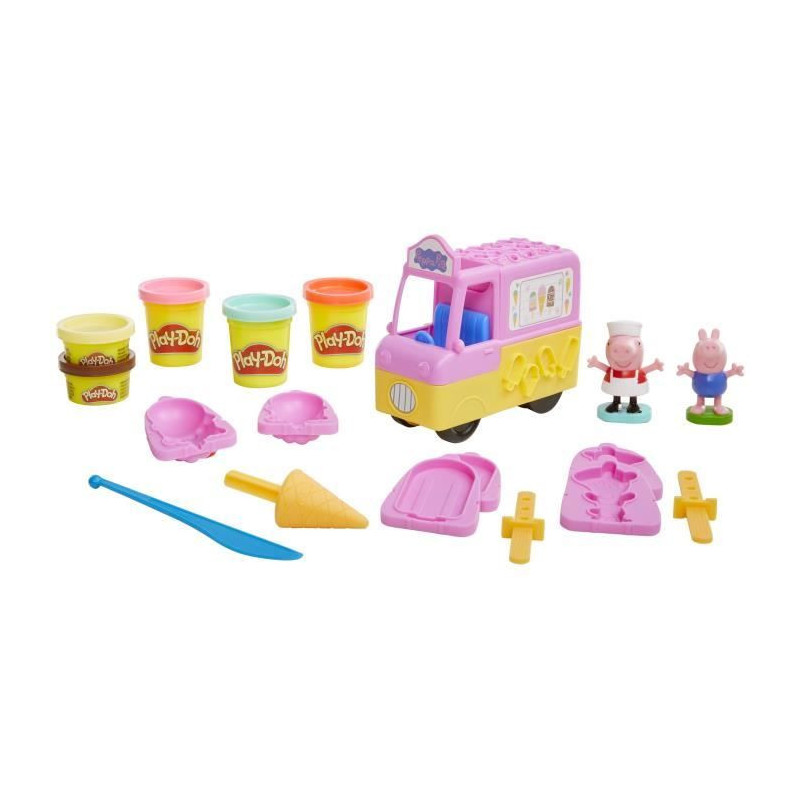 Play-Doh Peppa and the Ice Cream Truck, Peppa and George Figures and 5