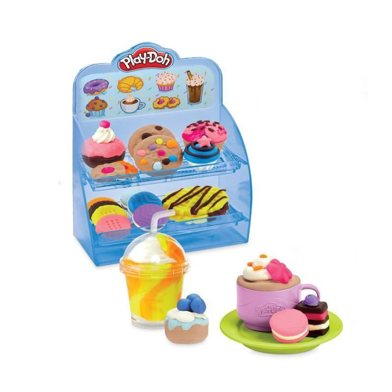 Play-Doh, My super coffee, 20 accessories and 8 pots of modeling clay,