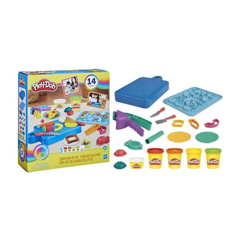 PLAY-DOH Little Chef's Kit, Modeling Dough, 14 Kitchen Accessories, Pr