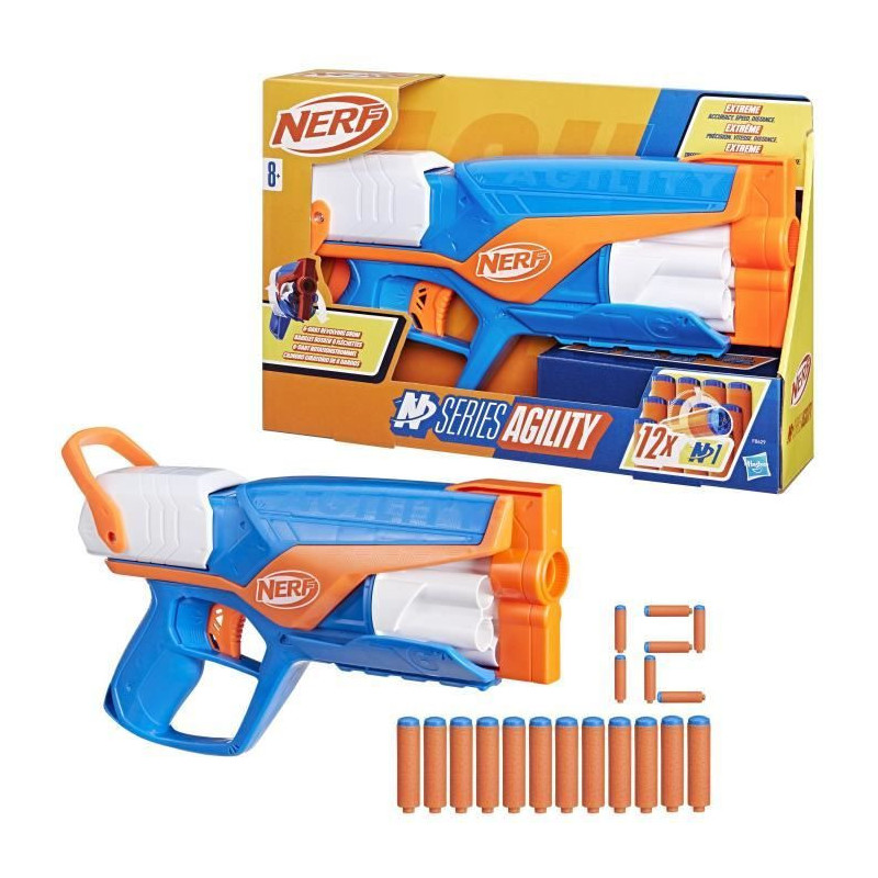 NERF Agility N Series Blaster, 12 Nerf N1 Darts Only for Nerf N Series