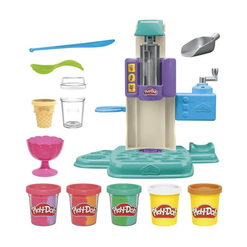 Play-Doh Rainbow Ice Cream Playset with Modeling Clay