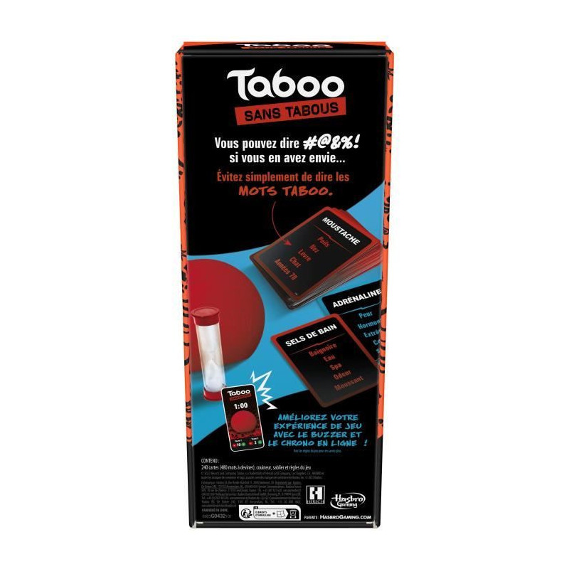 Taboo sans taboos, atmospheric board game, for adults