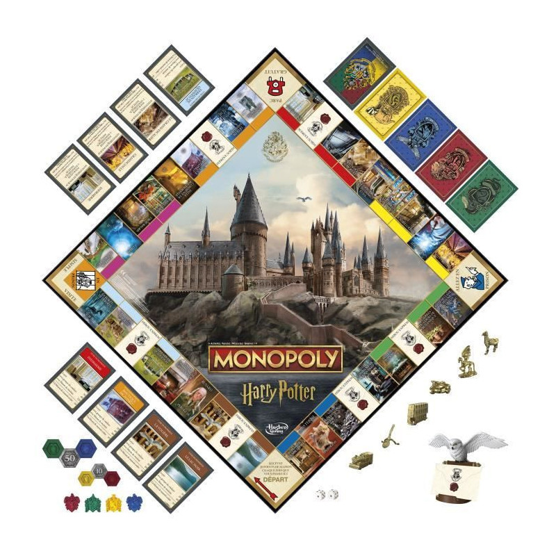 Monopoly Harry Potter Edition, Board Game, Magical Adventures at Hogwa