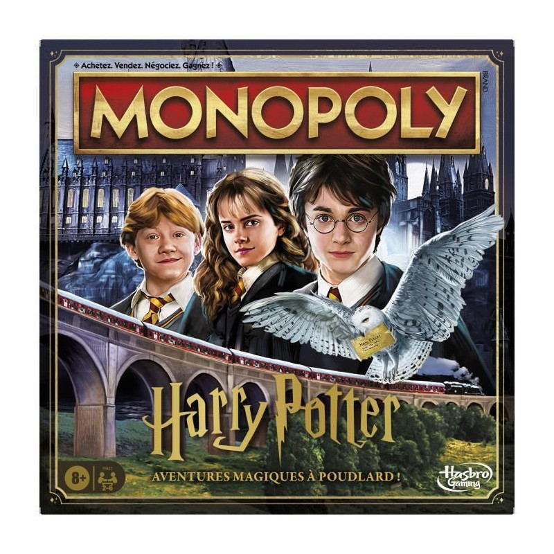 Monopoly Harry Potter Edition, Board Game, Magical Adventures at Hogwa