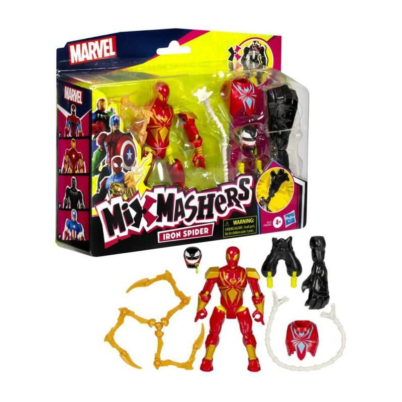 MixMashers Iron Spider Deluxe, 12 cm customizable figurine to mix and