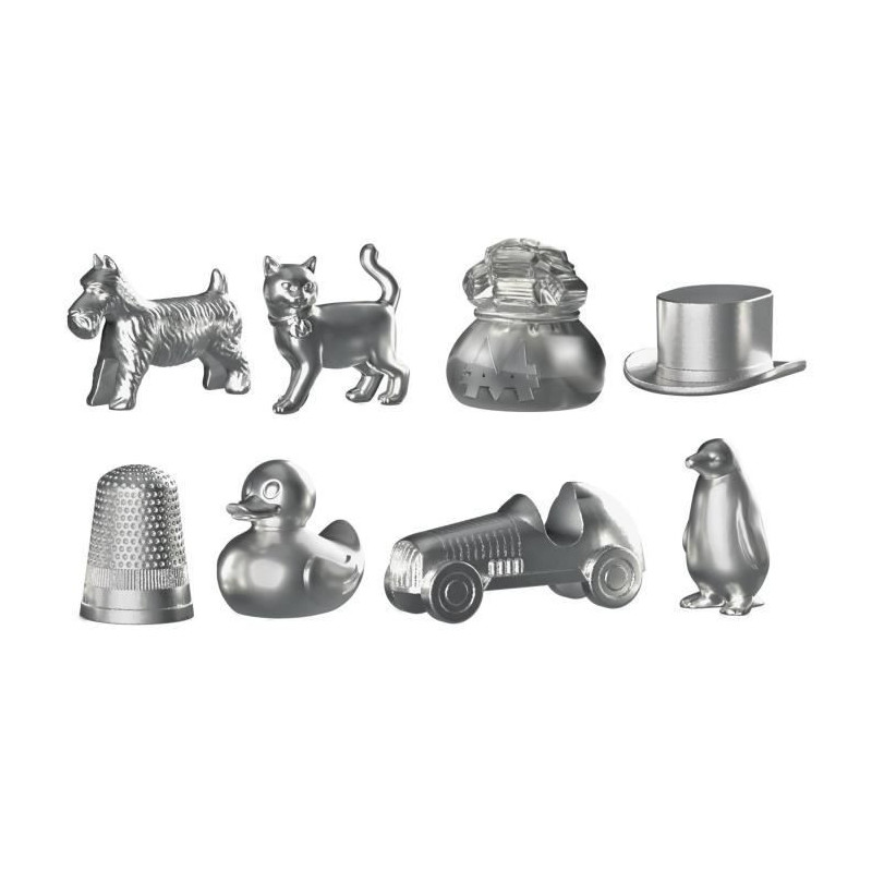 Classic Monopoly, board game, with storage box and large pawns, 2 to 6